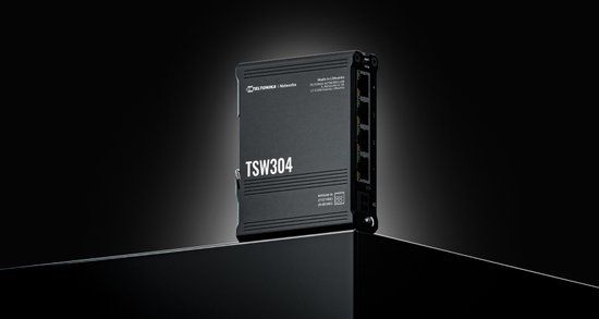 Teltonika TSW304 - Netwerkswitch - Gigabit Ethernet - PoE - Zwart