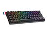 Ranked N60 Nova 60% | Heet Verwisselbaar Mechanisch Gamingtoetsenbord | 62 Toetsen Multi Color RGB LED Backlit voor PC/Mac | AZERTY ISO FR Frans (Zwart, Gateron Pro Brown)