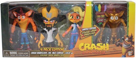 Bandai Crash Bandicoot Action Figures – 4 Pcs