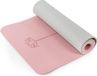 Wan GmbH Tapis de yoga antidérapant en TPE pour femmes - écologique - anti-déchirure - 8 mm d'épaisseur - rose gris - avec sangle de transport et sac de rangement inclus