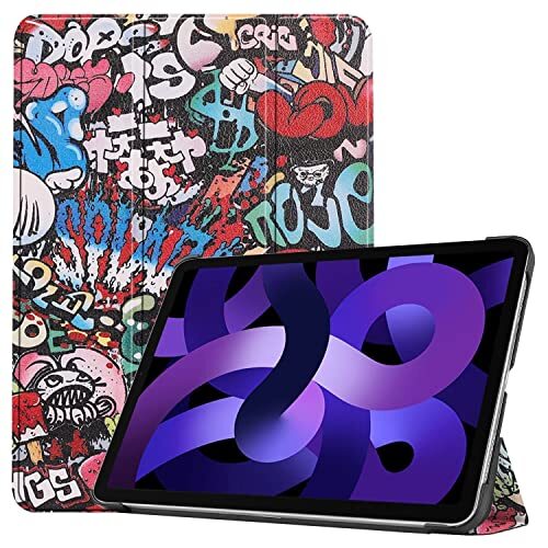 RanTuo Tablet hoesje voor Samsung Galaxy Tab A7 10.4 2022, PU huid, licht en dun, waterdicht, stofdicht, anti-val beschermhoes voor Samsung Galaxy Tab A7 10.4 2022. (Graffiti)
