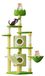 Arbre à chat Arbre d'escalade 162 cm Quatre niveaux Poteau griffoir Cavité Grande plateforme de couchage Vert