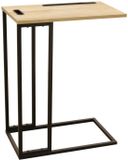 Home Deco Factory Bijzettafel - Hout - Metaal - Zwart - Rechthoek - Scandinavisch & Basic