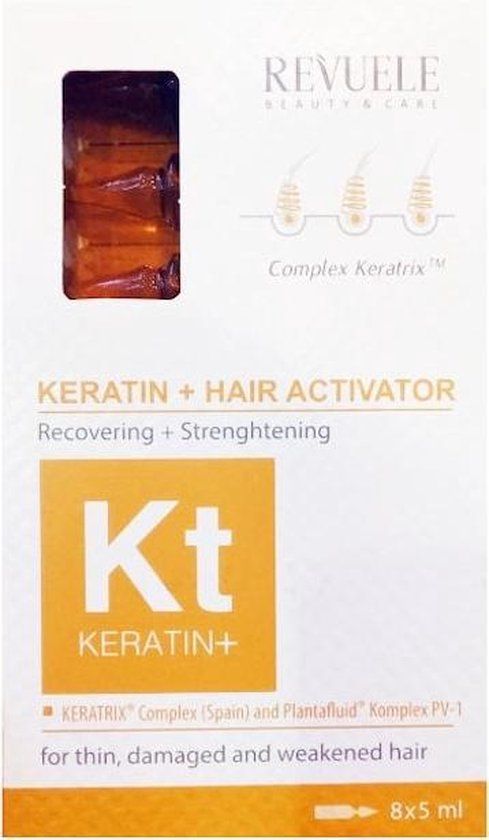 Revuele KERATIN+ Ampoules Hair Restoration Activator 8 x 5ml