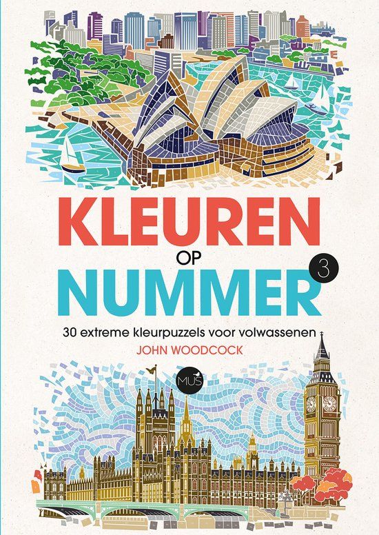 John Woodcock Kleuren op nummer 3 - 30 kleurpuzzels voor volwassenen