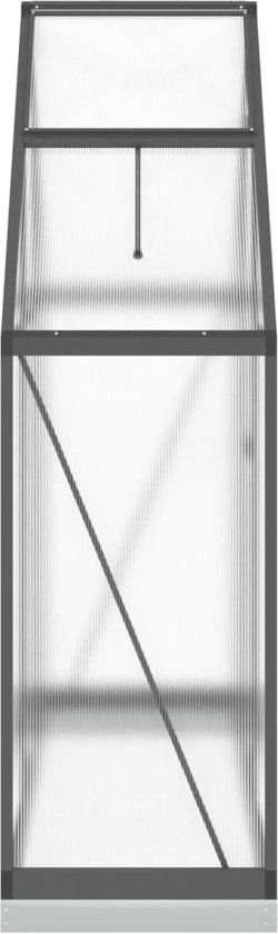 vidaXL Tuinkas met basisframe 169x58x202 cm aluminium antracietkleurig