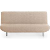 ECOMMERC3 Bankhoes voor 3-zitsbank, bi-elastisch, beige, zeer elastische bankovertrek voor clic-Clac-banken, boek en futon