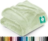 Utopia Bedding Deken Polar Fleece Saliegroen 300 GSM Luxe Deken voor Bank-Bed, Antistatisch, Zacht en Pluizig (228 x 228 cm)