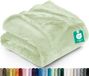 Utopia Bedding Deken Polar Fleece Saliegroen 300 GSM Luxe Deken voor Bank-Bed, Antistatisch, Zacht en Pluizig (228 x 228 cm)