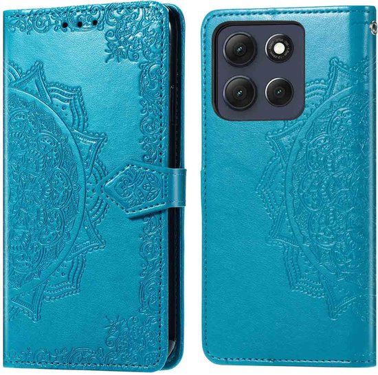 imoshion Hoesje - Geschikt voor Motorola Moto G86 Power - Mandala Bookcase - Turquoise