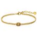 Lucardi - Dames Stainless steel armband met geboortesteen zirkonia voor dames - Armband - Staal - Goudkleurig - 20 cm