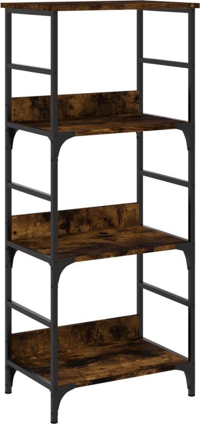 vidaXL Boekenkast - 50x33x117,5 cm - Bewerkt Hout - Gerookt Eiken