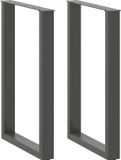 vidaXL Bartafelpoten 2 stuks U-vormig 60x(90-91)cm staal antraciet
