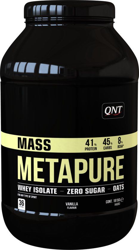 QNT Metapure Mass Suikervrij - 1815 gram - Vanille