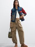Desigual Tussenjas donkerblauw / oranje / rood / wit
