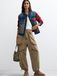 Desigual Tussenjas donkerblauw / oranje / rood / wit