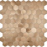 BES LED Zelfklevende Mozaïek Tegel - Afimera Hexagon - Geborsteld Brons - 291x286x4mm
