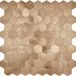 BES LED Zelfklevende Mozaïek Tegel - Afimera Hexagon - Geborsteld Brons - 291x286x4mm