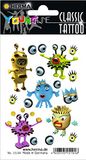 HERMA 15194 Tijdelijke tatoeagestickers voor kinderen, Monster WG (10 stickers, transferfolie) zelfklevend, afwasbare kindertatoeages om op te plakken, voor meisjes en jongens, kleurrijk