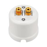 Boîtier d'enceinte mural en porcelaine rétro, 2 pièces, modèle QR1, blanc