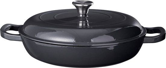 Cookinglife Heritage Cast Braadpan met deksel - Gietijzer - Grijs - ø 30 cm / 2.6 Liter