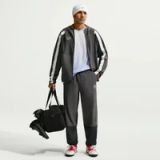 Nike Pantalon de survêtement imperméable Strike+ Woven - Gris/Rouge/Blanc, pointure Medium
