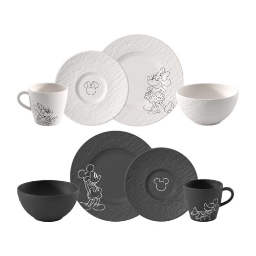 Villeroy & Boch Manufacture Rock - Mickey Mouse Ontbijtset, 8-delig