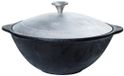 Texas club Kazan Wok Fonte Aluminium Deksel 8 L Zwart