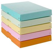 Originele Falken Originele PureBox Pastel 5-pack DIN A4 Opbergdozen met Deksel