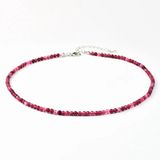 Yehwang Feline - Kralenketting - Natuursteen - Fuchsia - 39 cm