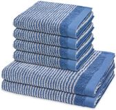 Ross 6-delige handdoekenset - Blauw - Katoen