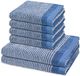 Ross 6-delige handdoekenset - Blauw - Katoen