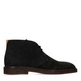 Manfield Zwarte Suède Desertboots Met Veters - Maat 42