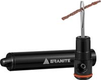 Granite Suture Aero Bandenreparatieset avec pompe CO2 intégrée, kit de réparation tubeless avec 2 tailles de mèches, pompe CO2, compatible avec valve Presta