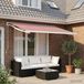 Maison Exclusive - Doek voor zonnescherm, rood en wit, 450 x 300 cm, polyester