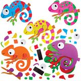 Baker Ross Kameleon Mix en Match Magneet Sets - Set van 8, Dieren Schuim Knutsel Set voor Kinderen