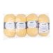 Gründl Big Lisa Premium brei- en haakgaren, 4 bollen à 250 g, pastelgeel