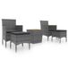 VidaXL 3058377 Tuinmeubelenset Grijs