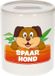 Bellatio Decorations Shoppartners Bv Kinder spaarpot met spaar hond opdruk - keramiek - honden spaarpotten