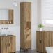 Maison Exclusive - Armoire de salle de bain en chêne massif, fabriquée artisanalement, dimensions 31,5 x 33 x 190 cm