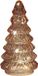 Annas Collection Sapin de Noël verre 10 DEL sur pile avec minuteur 18,5x9,5 cm rose