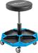 Werkbank met verstelbare hoogte en wielen, draagvermogen 140 kg, blauw