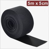 Quadrios 24CA310 Klittenband Om te bundelen Haak- en lusdeel (l x b) 5 m x 5 cm Zwart 5 m