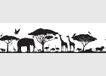 Safari AWB 8268 Zelfklevende rand, keuken, woonkamer, muursticker, meerkleurig, 500 x 13,8 cm