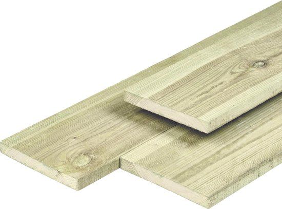 Merkloos ME grenen tuinplank geïmpregneerd 1.6x14.0x300cm geschaafd