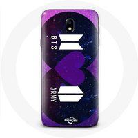 Maniacase Hoesje voor Samsung Galaxy J5 2017 Bangtan Sonyeondan Logo BTS En Logo ARMY I Purple You