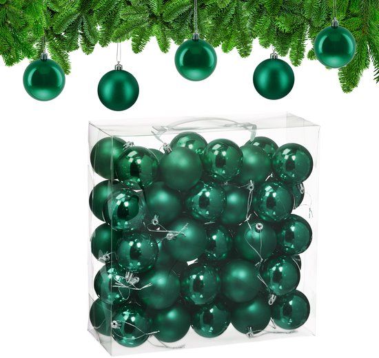 Relaxdays kerstballen set van 50