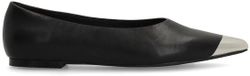 Sacha - Dames - Zwarte ballerina's met zilverkleurig detail - Maat 39