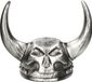 Atosa Carnaval verkleed Viking helm - grijs - met hoorns - plastic - heren