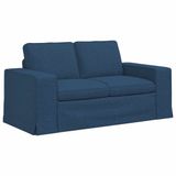 vidaXL Bank Blauw Stof 162 x 80 x 82 cm
